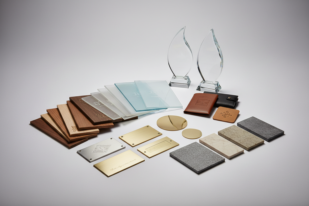 Engraving materials showcase